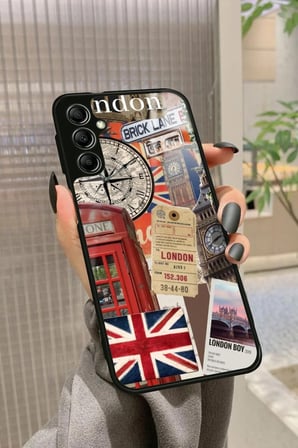 Samsung Galaxy M34 Uyumlu Travel Tasarımlı Parlak Silikon Kılıf