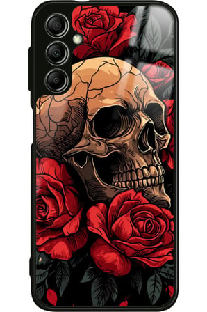 Samsung Galaxy M34 Uyumlu Kurukafa Posteri Tasarımlı Parlak Silikon Kılıf