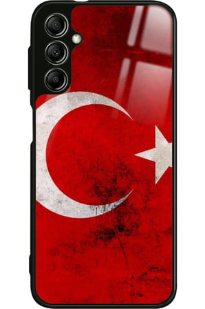 Samsung Galaxy M34 Uyumlu Türk Bayrağı Tasarımlı Parlak Silikon Kılıf
