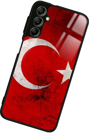 Samsung Galaxy M34 Uyumlu Türk Bayrağı Tasarımlı Parlak Silikon Kılıf
