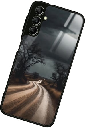 Samsung Galaxy M34 Uyumlu Yol Tasarımlı Parlak Silikon Kılıf
