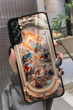 Samsung Galaxy M34 Uyumlu Rönesans Tasarımlı Parlak Silikon Kılıf