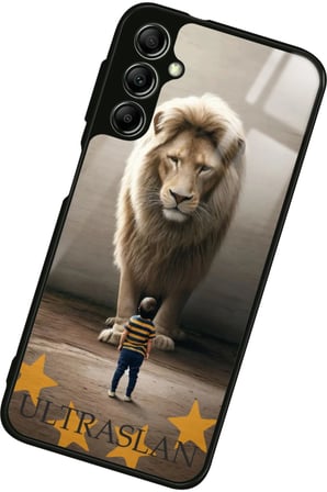 Samsung Galaxy M34 Uyumlu Aslan Tasarımlı Parlak Silikon Kılıf