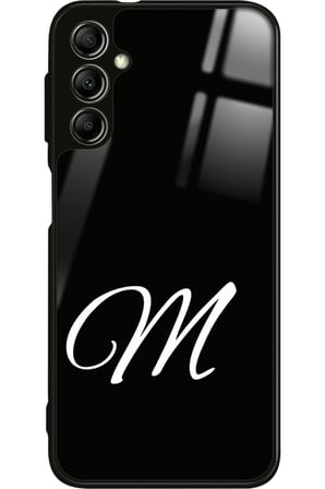 Samsung Galaxy M34 Uyumlu M Harfi Yazılı Parlak Silikon Kılıf