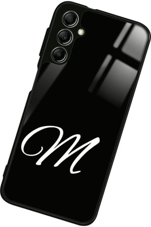Samsung Galaxy M34 Uyumlu M Harfi Yazılı Parlak Silikon Kılıf