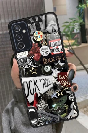 Samsung Galaxy M52 Uyumlu Poster Tasarımlı Parlak Silikon Kılıf