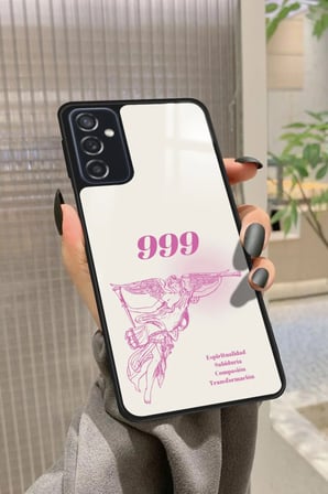 Samsung Galaxy M52 Uyumlu 999 Yazılı Parlak Silikon Kılıf