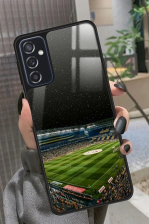 Samsung Galaxy M52 Uyumlu Stadyum Tasarımlı Parlak Silikon Kılıf