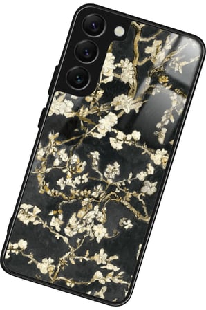 Samsung Galaxy S22 Uyumlu Van Gogh Siyah Ağaç Tablo Tasarımlı Parlak Silikon Kılıf