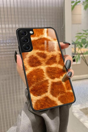 Samsung Galaxy S22 Uyumlu Sarı Leopar Tasarımlı Parlak Silikon Kılıf