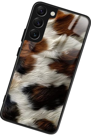 Samsung Galaxy S22 Uyumlu Kahverengi Leopar Tasarımlı Parlak Silikon Kılıf