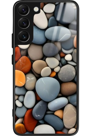 Samsung Galaxy S22 Uyumlu Renkli Taş Tasarımlı Parlak Silikon Kılıf