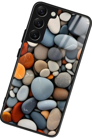 Samsung Galaxy S22 Uyumlu Renkli Taş Tasarımlı Parlak Silikon Kılıf