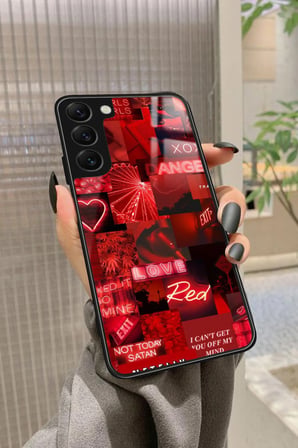 Samsung Galaxy S22 Uyumlu Love Yazılı Parlak Silikon Kılıf