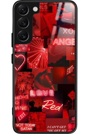 Samsung Galaxy S22 Uyumlu Love Yazılı Parlak Silikon Kılıf