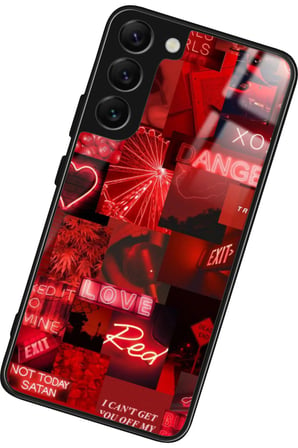 Samsung Galaxy S22 Uyumlu Love Yazılı Parlak Silikon Kılıf