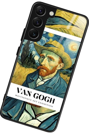 Samsung Galaxy S22 Uyumlu Van Gogh Tasarımlı Parlak Silikon Kılıf