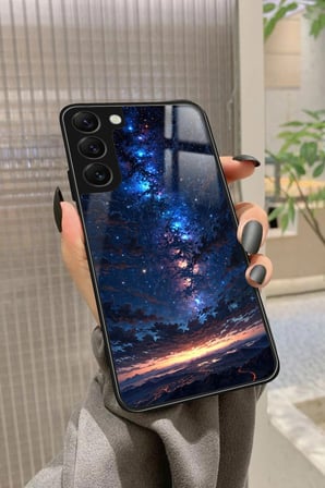 Samsung Galaxy S22 Uyumlu Soyut Sanat Tasarımlı Parlak Silikon Kılıf