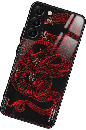 Samsung Galaxy S22 Uyumlu Dragon Tasarımlı Parlak Silikon Kılıf