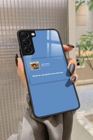 Samsung Galaxy S22 Uyumlu Müslüm Gürses Şarkı Sözü Tasarımlı Parlak Silikon Kılıf