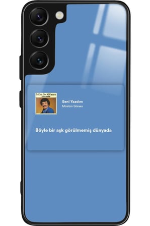 Samsung Galaxy S22 Uyumlu Müslüm Gürses Şarkı Sözü Tasarımlı Parlak Silikon Kılıf