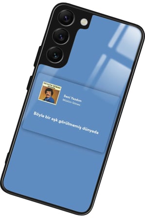 Samsung Galaxy S22 Uyumlu Müslüm Gürses Şarkı Sözü Tasarımlı Parlak Silikon Kılıf