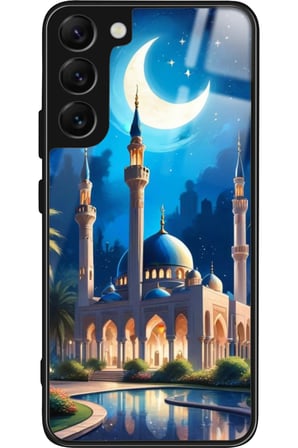 Samsung Galaxy S22 Uyumlu Cami Tasarımlı Parlak Silikon Kılıf