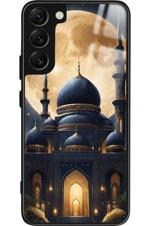 Samsung Galaxy S22 Uyumlu Cami Tasarımlı Parlak Silikon Kılıf
