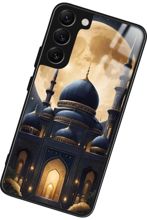 Samsung Galaxy S22 Uyumlu Cami Tasarımlı Parlak Silikon Kılıf