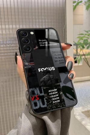 Samsung Galaxy S22 Uyumlu Gym Tasarımlı Parlak Silikon Kılıf