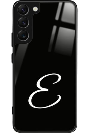 Samsung Galaxy S22 Uyumlu E Harfi Yazılı Parlak Silikon Kılıf