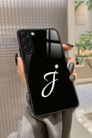 Samsung Galaxy S22 Uyumlu J Harfi Yazılı Parlak Silikon Kılıf