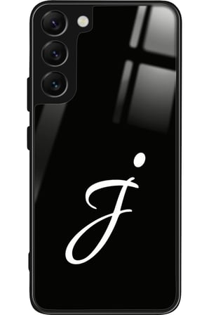 Samsung Galaxy S22 Uyumlu J Harfi Yazılı Parlak Silikon Kılıf