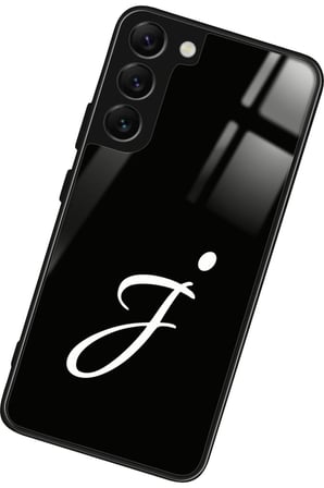 Samsung Galaxy S22 Uyumlu J Harfi Yazılı Parlak Silikon Kılıf