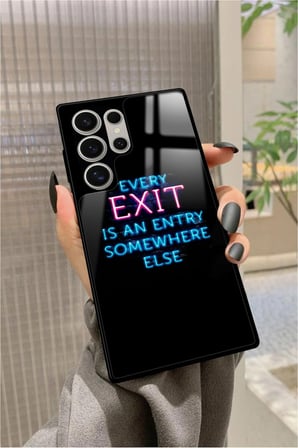 Samsung Galaxy S23 Ultra Uyumlu Somewhere Else Tasarımlı Parlak Silikon Kılıf