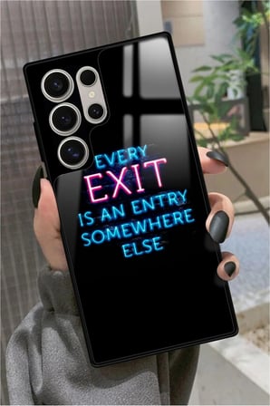 Samsung Galaxy S23 Ultra Uyumlu Somewhere Else Tasarımlı Parlak Silikon Kılıf