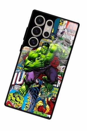 Samsung Galaxy S23 Ultra Uyumlu Hulk Tasarımlı Parlak Silikon Kılıf
