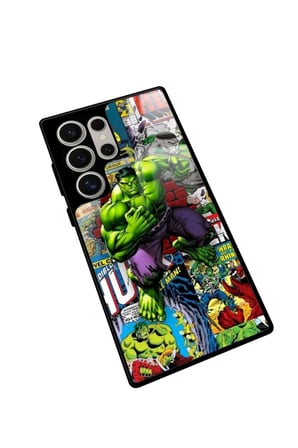 Samsung Galaxy S23 Ultra Uyumlu Hulk Tasarımlı Parlak Silikon Kılıf