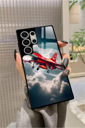 Samsung Galaxy S23 Ultra Uyumlu Türk Bayrağı Tasarımlı Parlak Silikon Kılıf