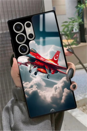 Samsung Galaxy S23 Ultra Uyumlu Türk Bayrağı Tasarımlı Parlak Silikon Kılıf