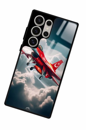 Samsung Galaxy S23 Ultra Uyumlu Türk Bayrağı Tasarımlı Parlak Silikon Kılıf