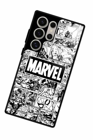 Samsung Galaxy S23 Ultra Uyumlu Marvel Tasarımlı Parlak Silikon Kılıf