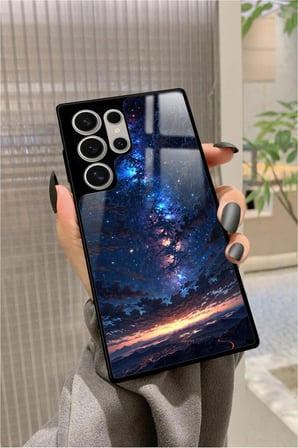 Samsung Galaxy S23 Ultra Uyumlu Soyut Sanat Tasarımlı Parlak Silikon Kılıf