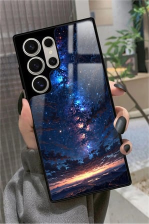 Samsung Galaxy S23 Ultra Uyumlu Soyut Sanat Tasarımlı Parlak Silikon Kılıf