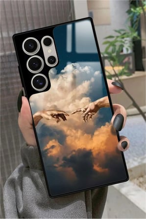 Samsung Galaxy S23 Ultra Uyumlu Tablo Tasarımlı Parlak Silikon Kılıf