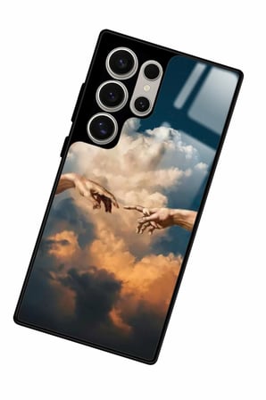 Samsung Galaxy S23 Ultra Uyumlu Tablo Tasarımlı Parlak Silikon Kılıf