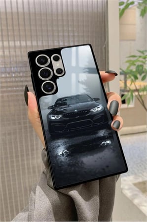 Samsung Galaxy S23 Ultra Uyumlu Araba Tasarımlı Parlak Silikon Kılıf