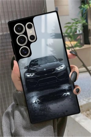 Samsung Galaxy S23 Ultra Uyumlu Araba Tasarımlı Parlak Silikon Kılıf