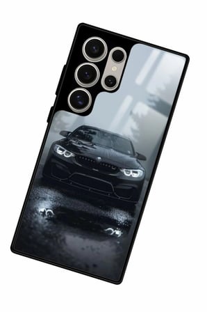 Samsung Galaxy S23 Ultra Uyumlu Araba Tasarımlı Parlak Silikon Kılıf