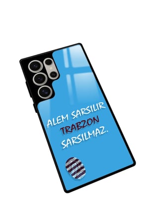 Samsung Galaxy S23 Ultra Uyumlu Trabzon Yazılı Parlak Silikon Kılıf